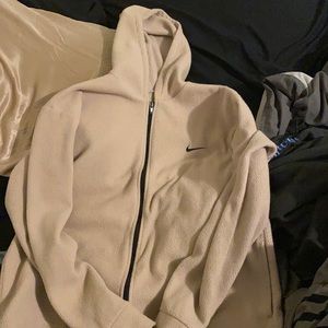 Vintage Nike mini swoosh teddy jacket